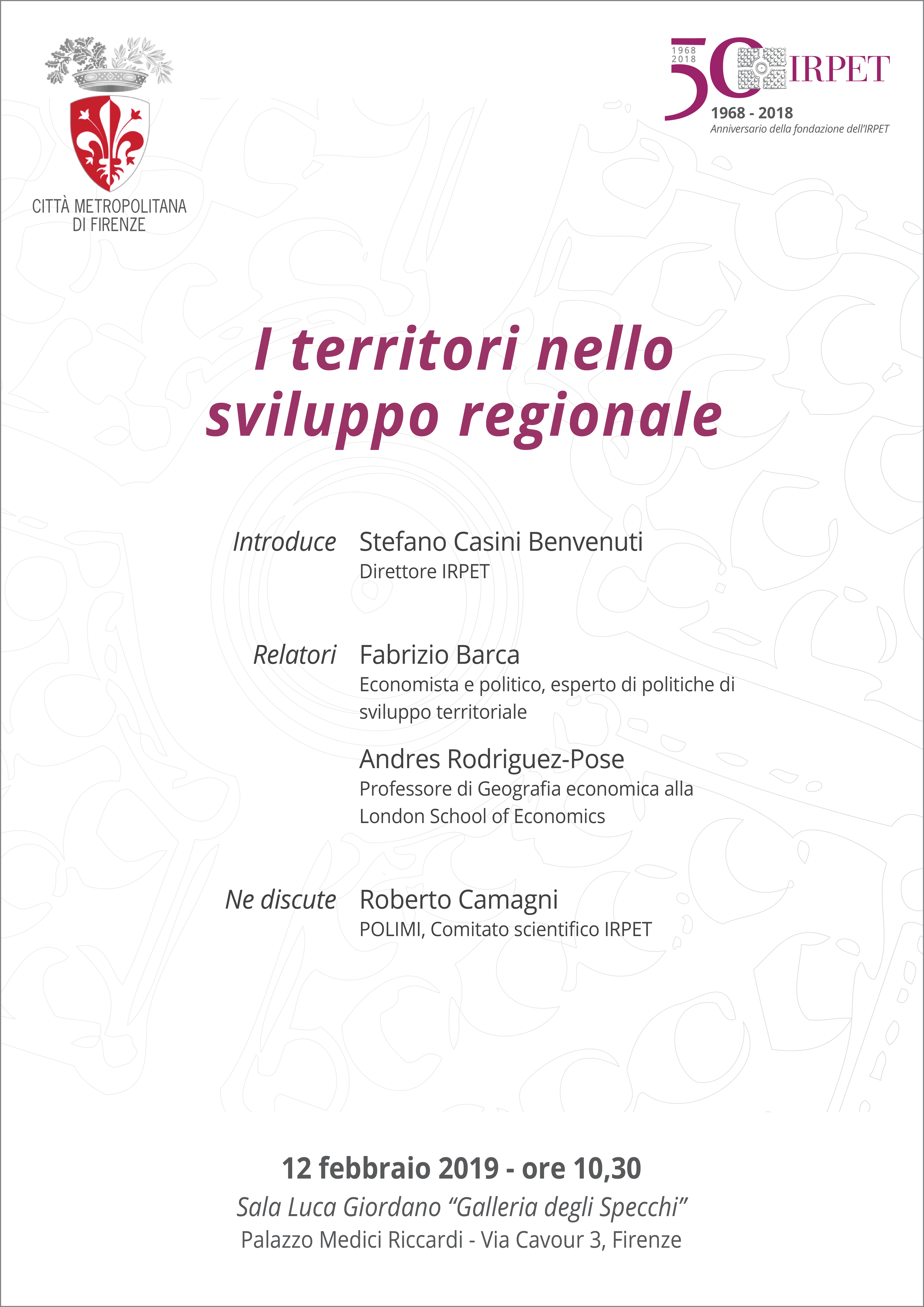 Conferenza Barca_Pose IRPET 12.02.2019 Conferenza Barca_Pose IRPET 12.02.2019