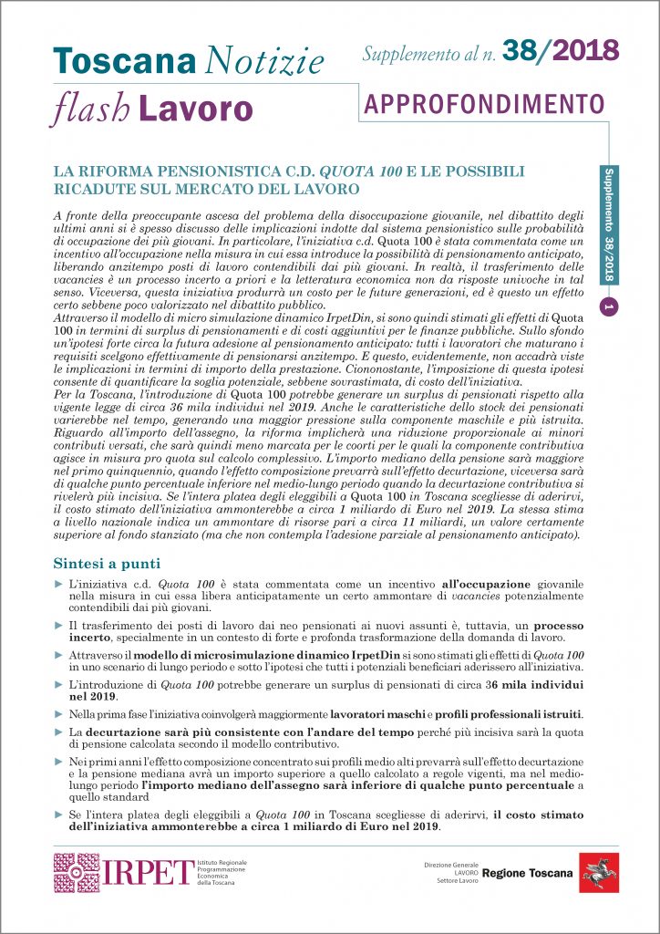 cover Flash Lavoro 38_2018 Approfondimento