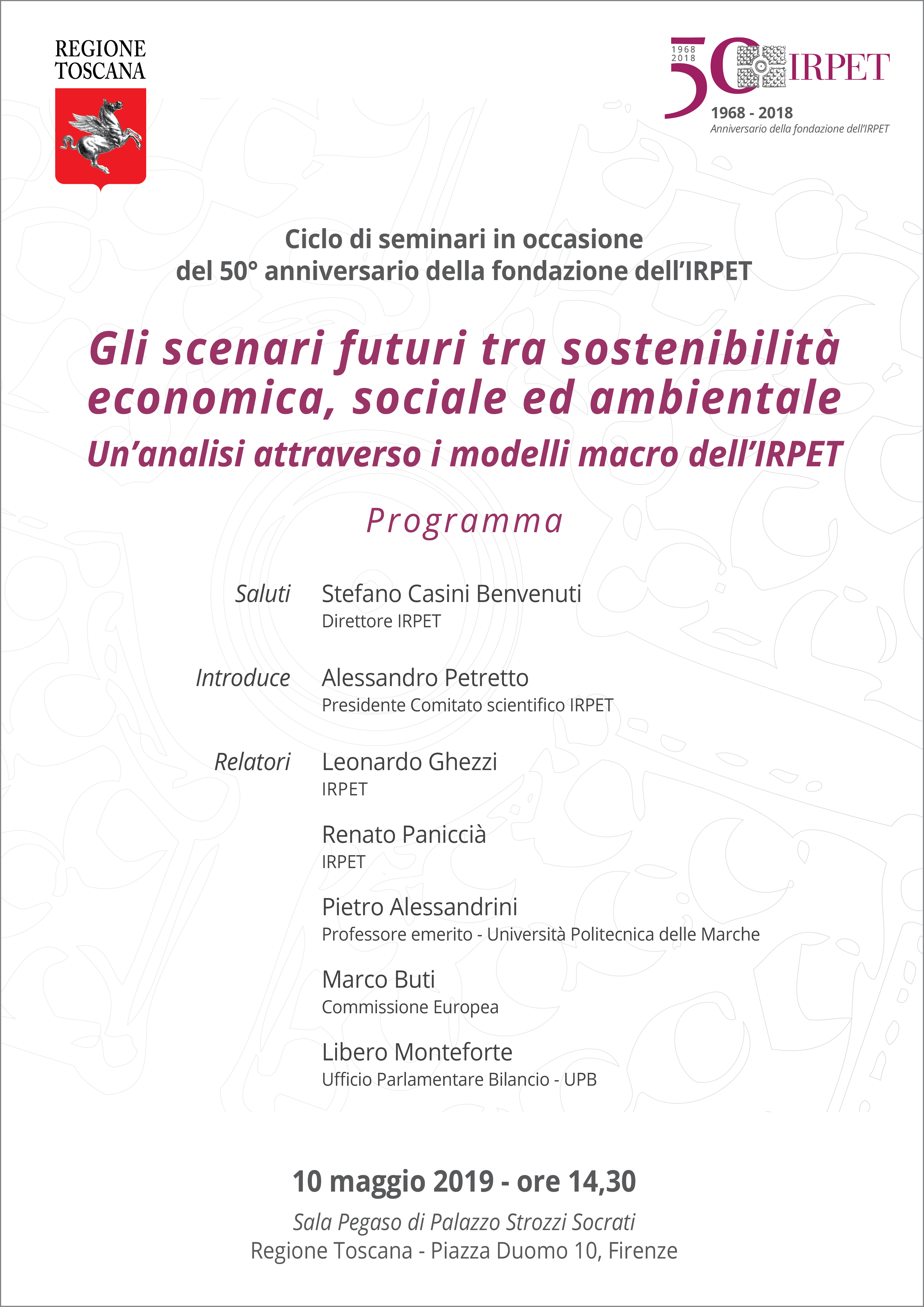 VI seminario 50mo IRPET 10.05