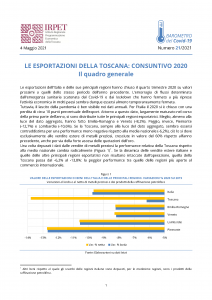 Barometro 21 4.05.2021 Le esportazioni della Toscana