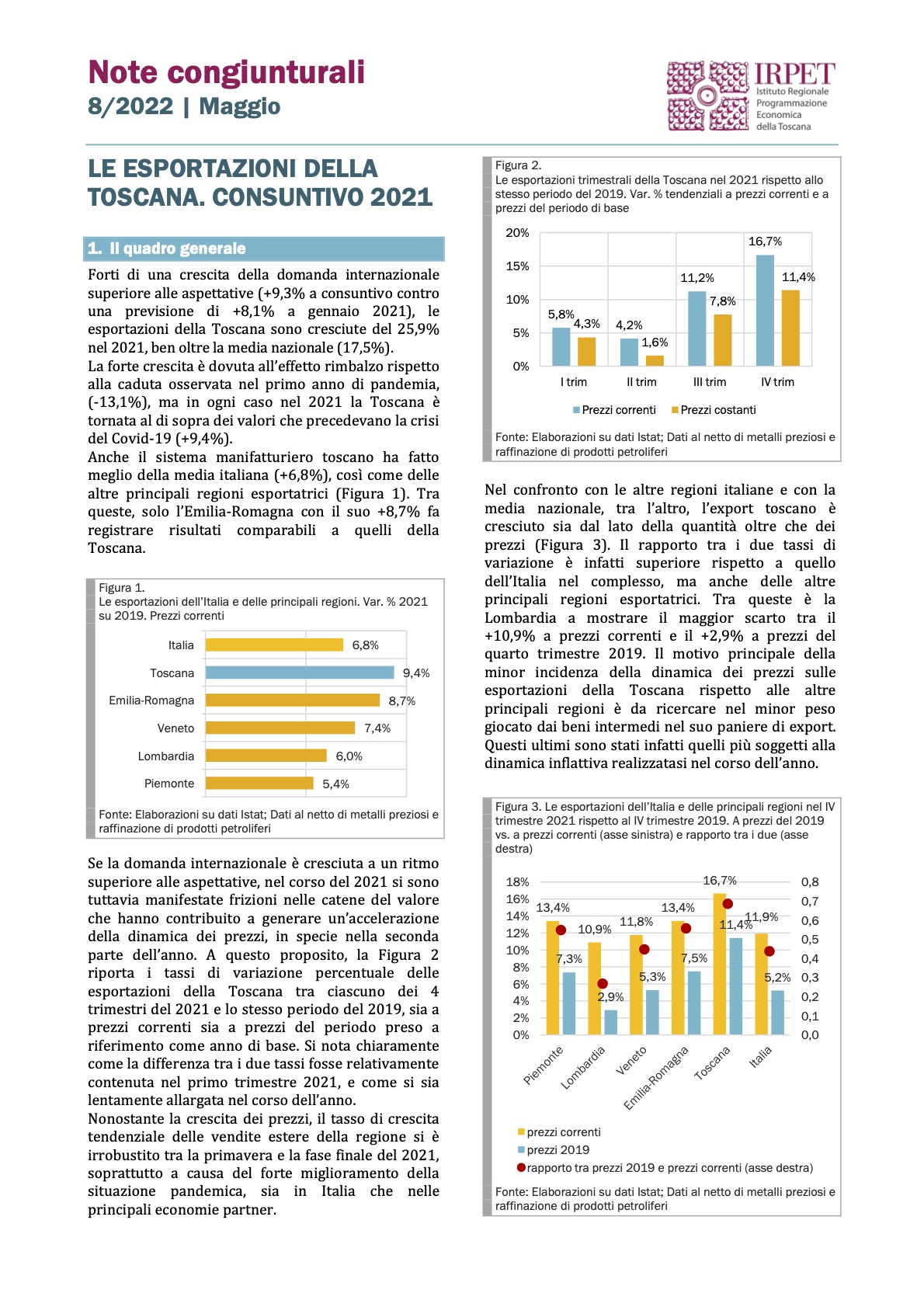 Nota congiunturale 8_2022 Export