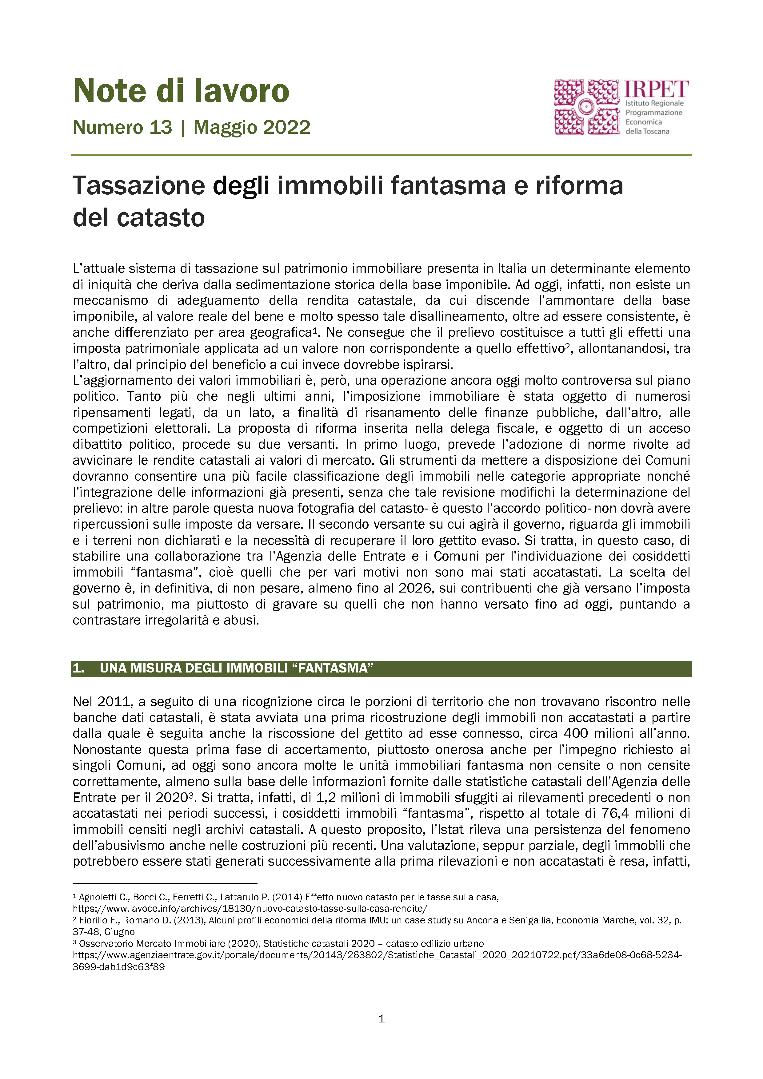 Nota di lavoro 13_2022 18 maggio