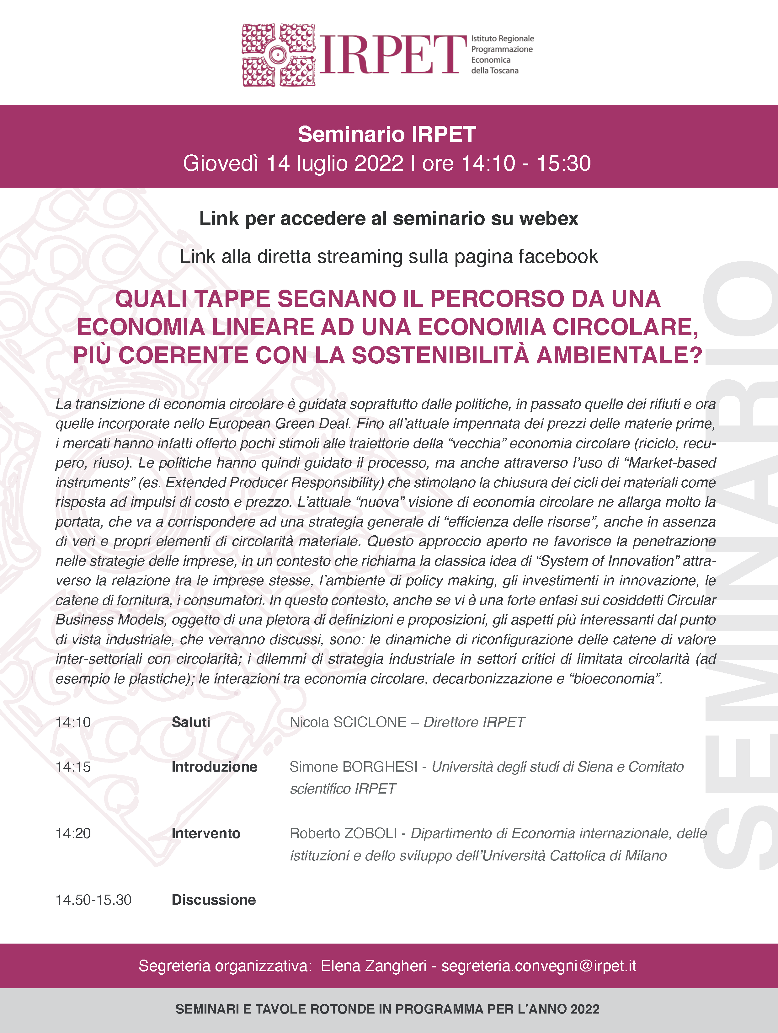 Locandina evento 14 luglio link