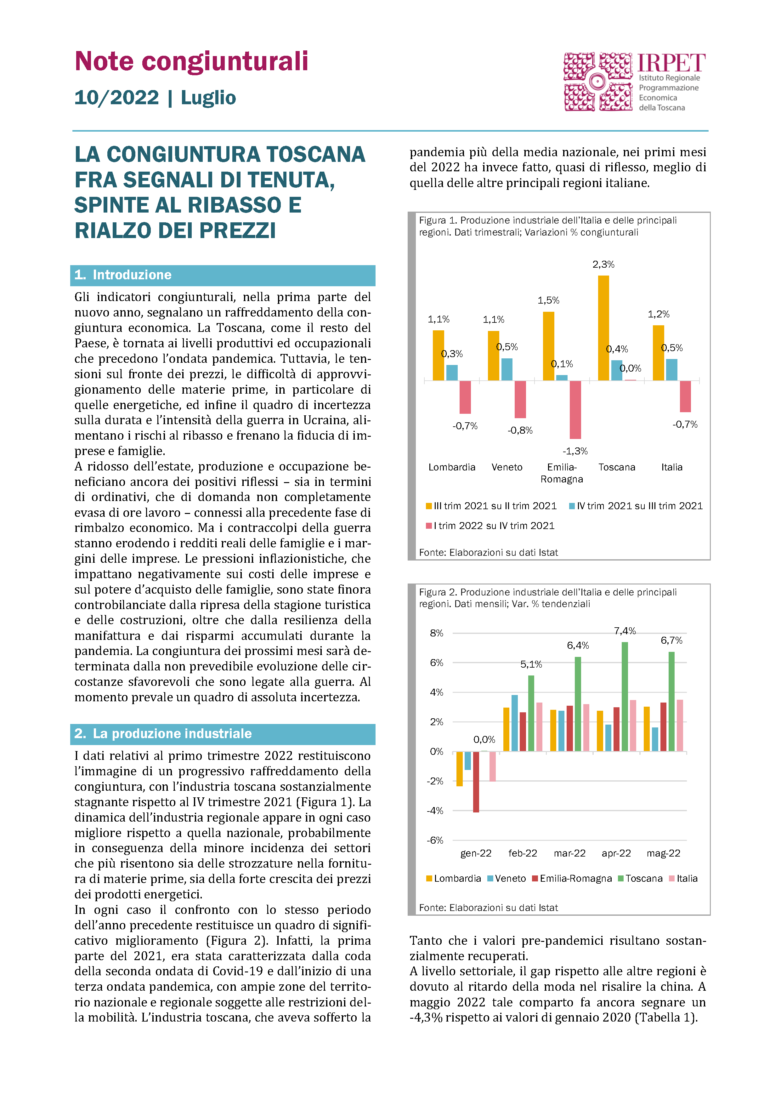 Nota Congiunturale 10.2022