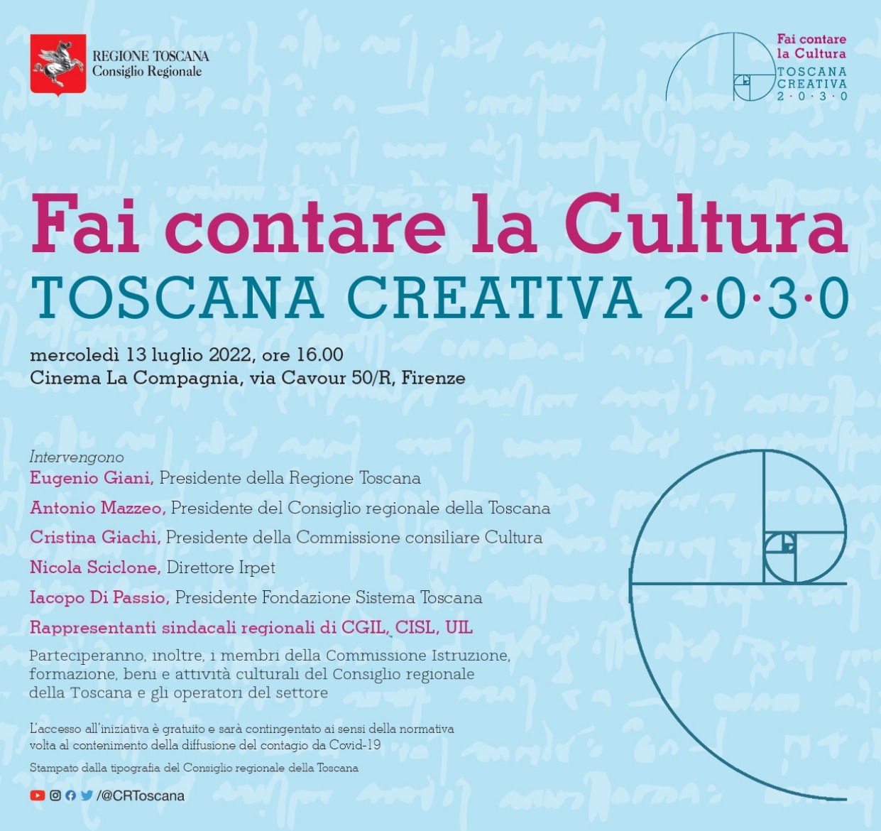 Toscana creativa 2030 locandina 13.07.2022