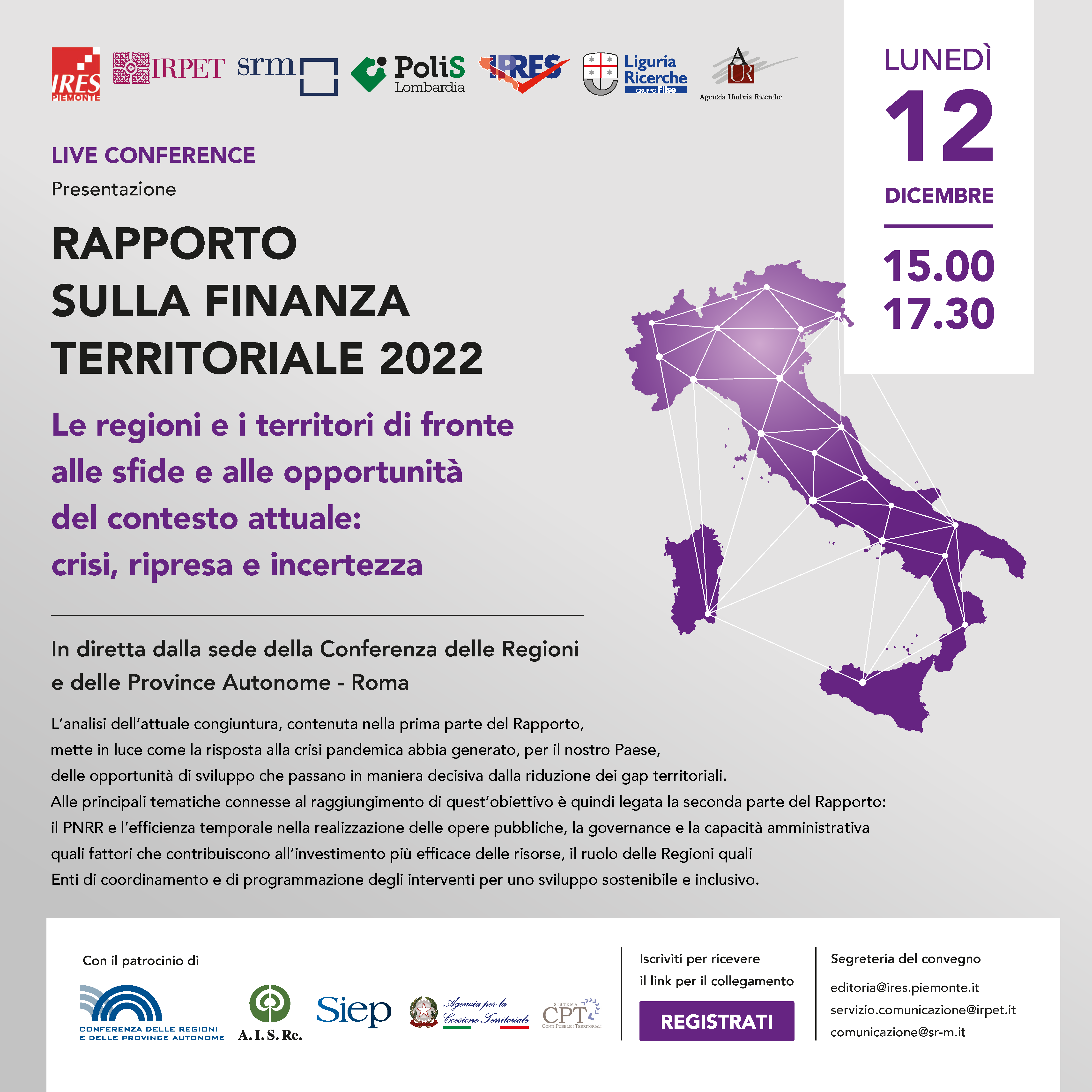 Rapporto Finanza territoriale 12.12.2022